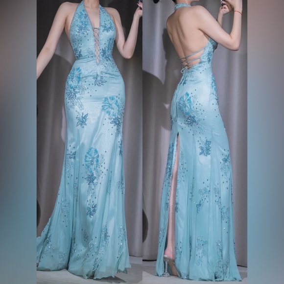 Vintage Dresses & Skirts - Vintage Y2K 100% Silk Beaded Dress Vintage Beaded Dress Vintage Prom Y2K Fairy